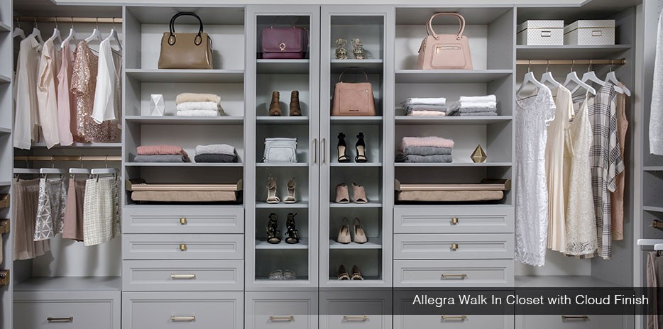 Allegra Walk In Closet with Cloud Finish