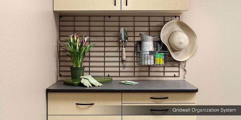 Gridwall organization systems work great for sections of a wall that are designated for your hobby tools.